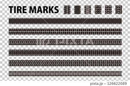 Car tire illustration material set Car tire illustration material set 126622089