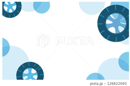 タイヤの背景フレームイラスト タイヤの背景フレームイラスト 126622093