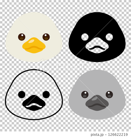 Duck face icon set Duck face icon set 126622219