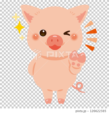 豬人物插圖給了一個好兆頭 126622385