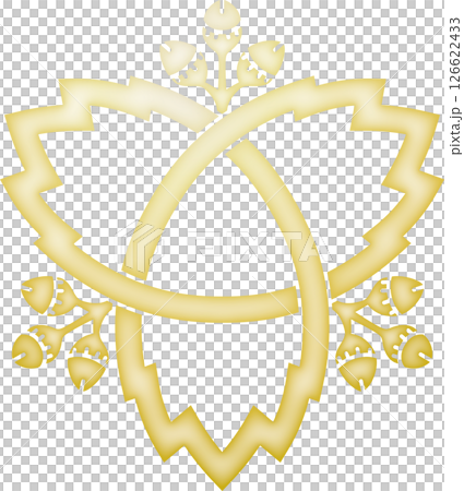 Family crest: Oak with fruit and demon knot [gold] 126622433