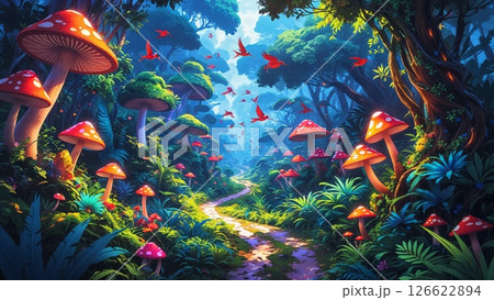 幻想の森と赤い羽の旅人たち 幻想の森と赤い羽の旅人たち 126622894