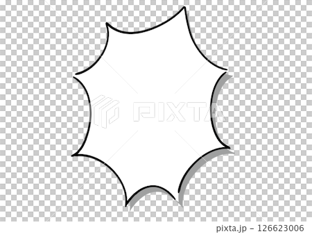 Handwritten style speech bubble with white shadow Handwritten style speech bubble with white shadow 126623006