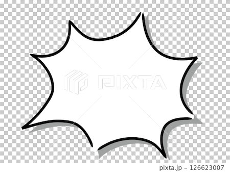 Handwritten style speech bubble with white shadow Handwritten style speech bubble with white shadow 126623007