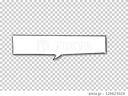 Handwritten style speech bubble with white shadow 126623029