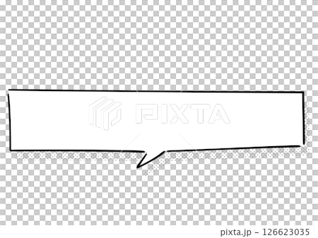 手書き風のふきだし単品　白塗りドット影付き 126623035