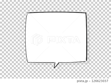 Handwritten style speech bubble with white dot shadow Handwritten style speech bubble with white dot shadow 126623037