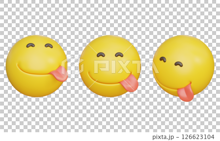 mouth watering face expression Emoji 3D Icon mouth watering face expression Emoji 3D Icon 126623104