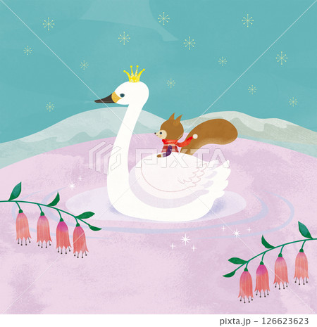 池と白鳥 126623623