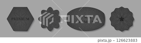 Premium black denim fabric patches collection Premium black denim fabric patches collection 126623883