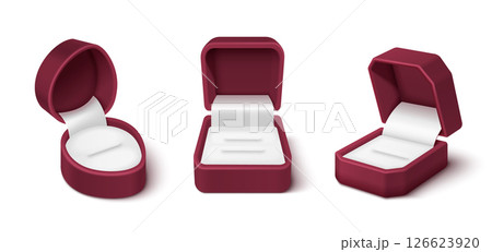 Burgundy velvet ring box mockups 126623920