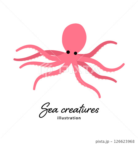 タコのシンプルなイラスト 126623968