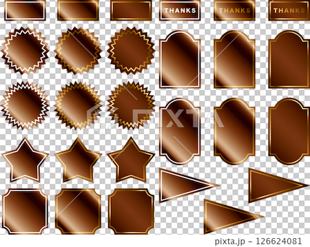 ラベル2、18茶色 126624081