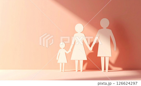 成長、家族イメージのペーパークラフト人々 126624297