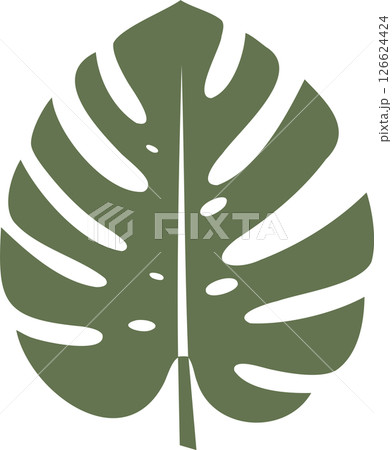 Solid Monstera Leaf - Tropical Foliag 126624424