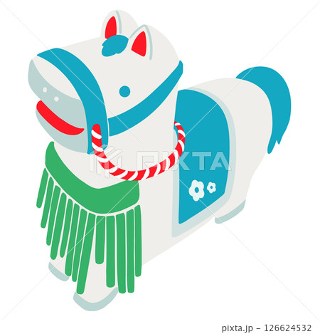 飾り馬のイラスト素材 飾り馬のイラスト素材 126624532