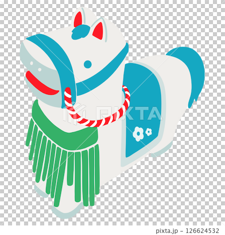 裝飾馬插圖素材 裝飾馬插圖素材 126624532