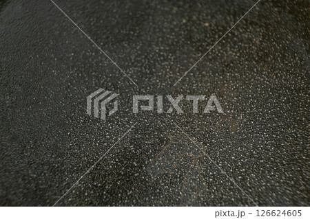 Rust stains on cast iron surface, macro 126624605