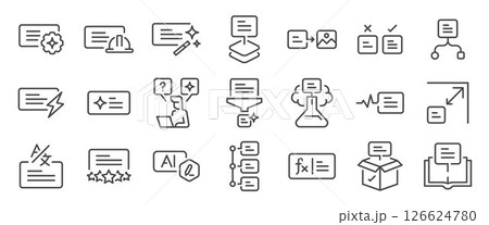 Prompt engineer icon set. It includes prompt, code, ai, engineering, generated and more icons 126624780