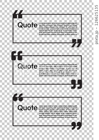 Quote box template graphic. Blank space frame for illustration and element 126625135