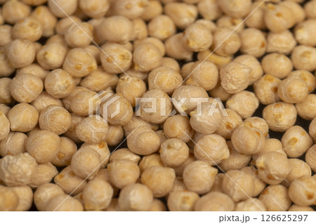 chickpeas underwater for cooking porridge, poured into the water before cooking chickpeas 126625297