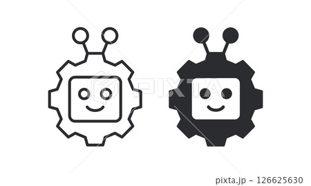 Robot assistant icons. Vector illustration. Symbol of ai automation. Robot assistant icons. Vector illustration. Symbol of ai automation. 126625630