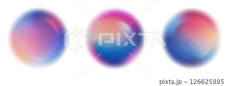 Blurred purple gradation spheres with grainy texture 126625885