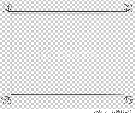 Hand-drawn frame with border decoration - Black Hand-drawn frame with border decoration - Black 126626174