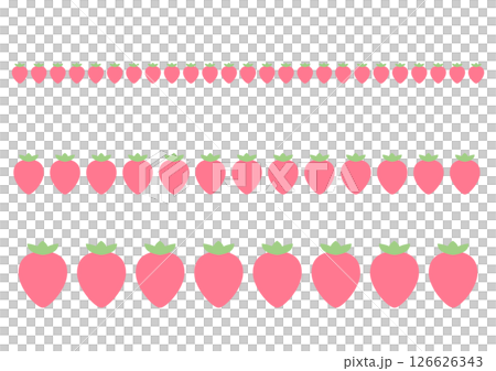 Cute strawberry decoration line set Cute strawberry decoration line set 126626343