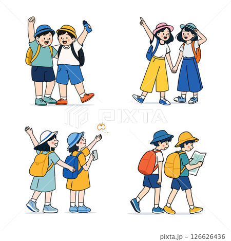 夏休み 子供 仲良し 126626436