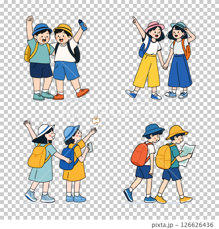 夏休み 子供 仲良し 126626436