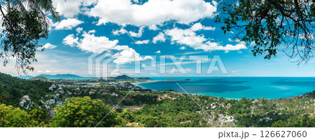 Panoramic View of Koh Samui: Vast Sea from the Hilltop 126627060