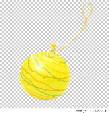 Yoyo fishing illustration watercolor 126627091