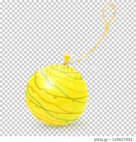 Yoyo fishing illustration watercolor Yoyo fishing illustration watercolor 126627092