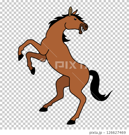 跳ね馬のイラスト素材 [126627469] - PIXTA