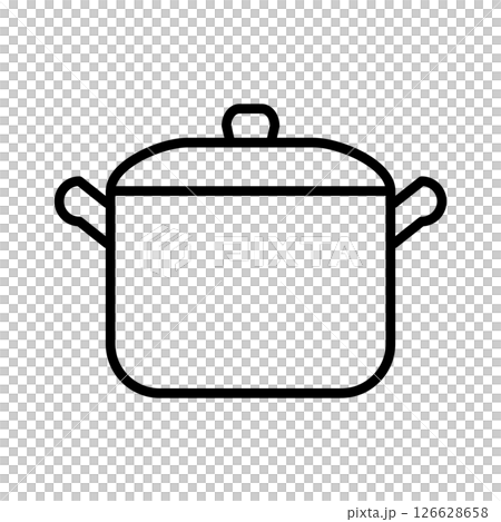 シンプルな両手鍋のアイコンイラスト|両手鍋,鍋,調理器具,料理,キッチン シンプルな両手鍋のアイコンイラスト|両手鍋,鍋,調理器具,料理,キッチン 126628658