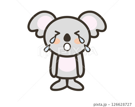 大泣きしているかわいいコアラのイラスト 大泣きしているかわいいコアラのイラスト 126628727