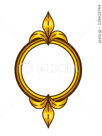 Floral frame in baroque style. Decorative curling plant. Floral frame in baroque style. Decorative curling plant. 126628764