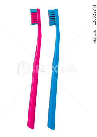 Toothbrushes isolated on a white background 126628841
