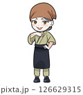 この道一筋の職人気質で頼もしいおかんのSDイラスト 126629315