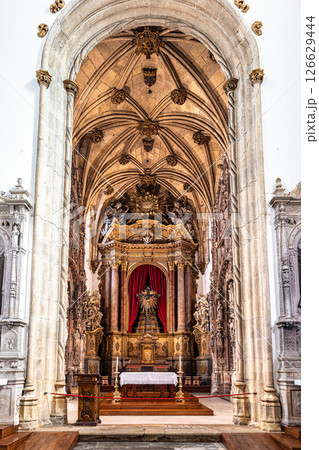 Coimbra , Portugal - Mar 15, 2025: Interior of Santa Cruz Monastery at Coimbra, Portugal 126629444