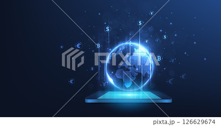 Global currency exchange concept. 126629674