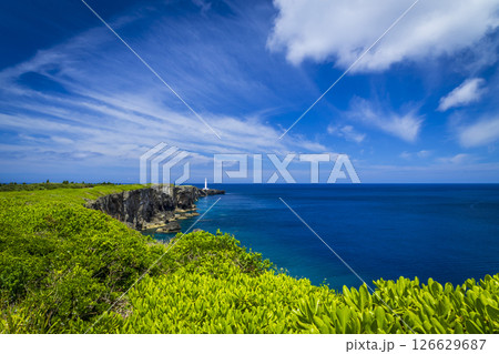 沖縄 青い海 空 沖縄 青い海 空 126629687
