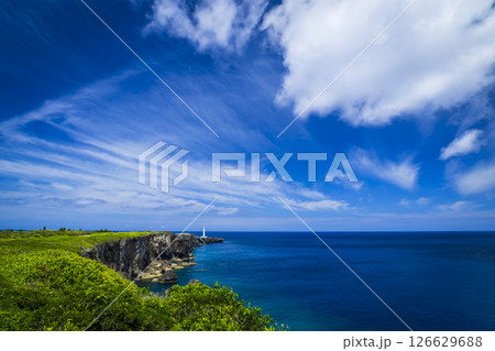 沖縄 青い海 空 沖縄 青い海 空 126629688
