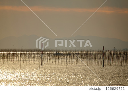 大牟田市　有明海　海苔畑、 126629721