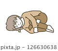 うずくまって泣く若い女性（私服） 126630638