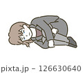 うずくまって泣く若い女性（スーツ） 126630640