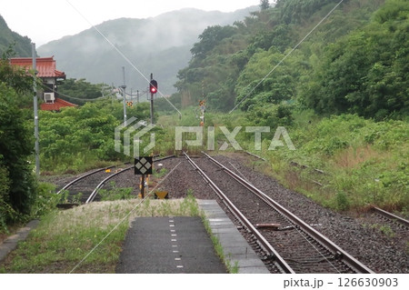 厚保駅の停止信号機 厚保駅の停止信号機 126630903