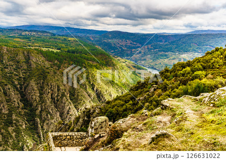 River Sil Canyon, Spain. Mountain view from lookout 126631022