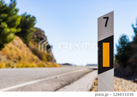 Empty asphalt road 126631036
